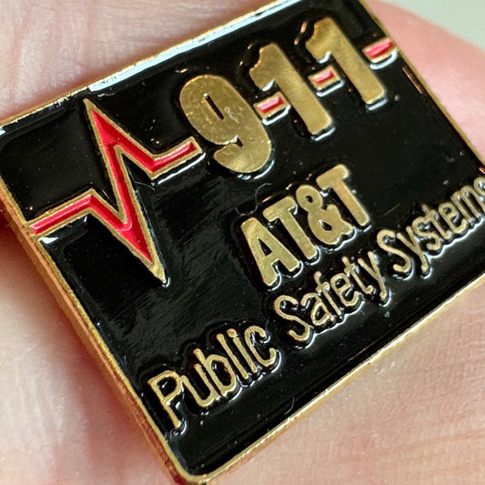 Vintage AT&T 911 Public Safety Systems Pin – Emergency Services