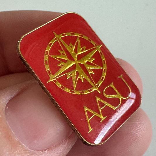 Vintage Armstrong Atlantic State University AASU Compass Rose Pin – Red & Gold