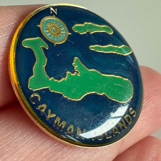 Vintage Cayman Islands Lapel Pin Souvenir Tourist