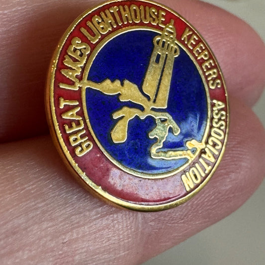 Vintage Great Lakes Lighthouse Keepers Association Lapel Pin Tie Tack