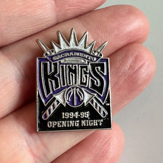 Vintage Sacramento Kings 1994–95 Opening Night Pin – NBA Collectible Enamel