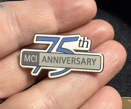 MCI 75th Anniversary Lapel Pin Telecom Telephone
