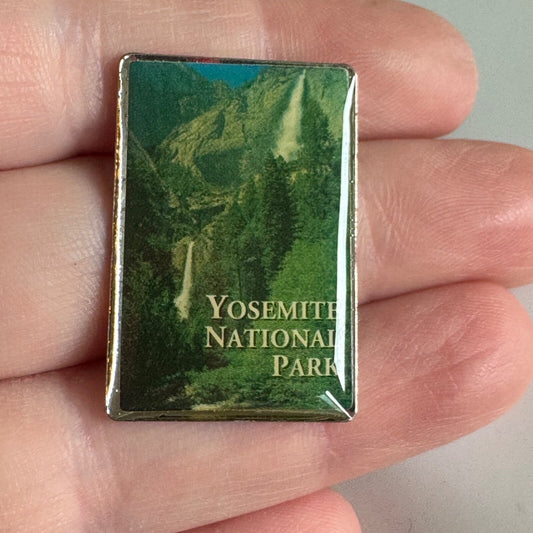Vtg Yosemite National Park Waterfall Scenic Pin Yosemite Falls Photo Realistic