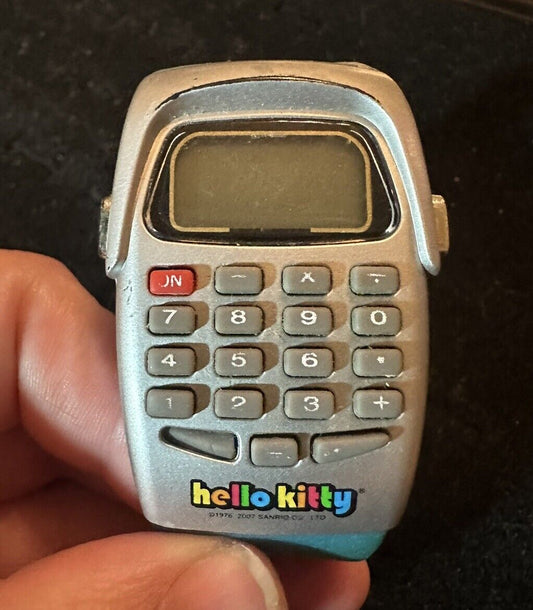 RARE 2007 Sanrio Hello Kitty Calculator Watch Wristwatch Superhero As is HK 1093