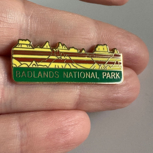 Badlands National Park Enamel Tourist Lapel Pin South Dakota SD 