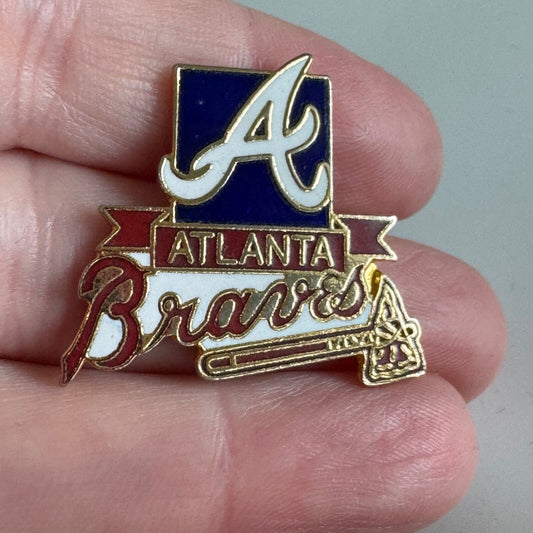Vintage 1988 Atlanta Braves Logo Pin – "A" Emblem with Tomahawk Design