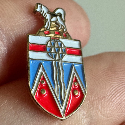 Vtg Yukon Coat of Arms Heraldic Shield Coat of Arms Enamel Pin Canada