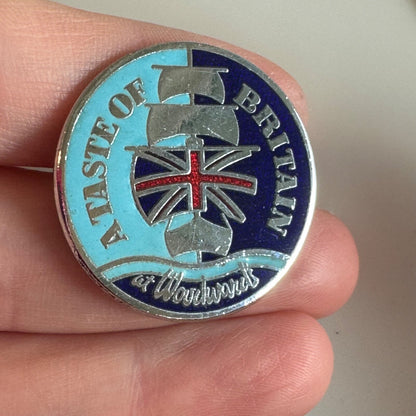 A Taste of Britain at Woodward’s Union Jack Ship Enamel Pin