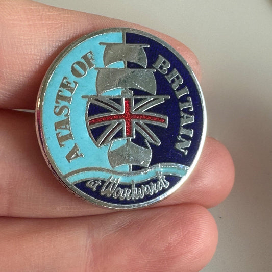 A Taste of Britain at Woodward’s Union Jack Ship Enamel Pin