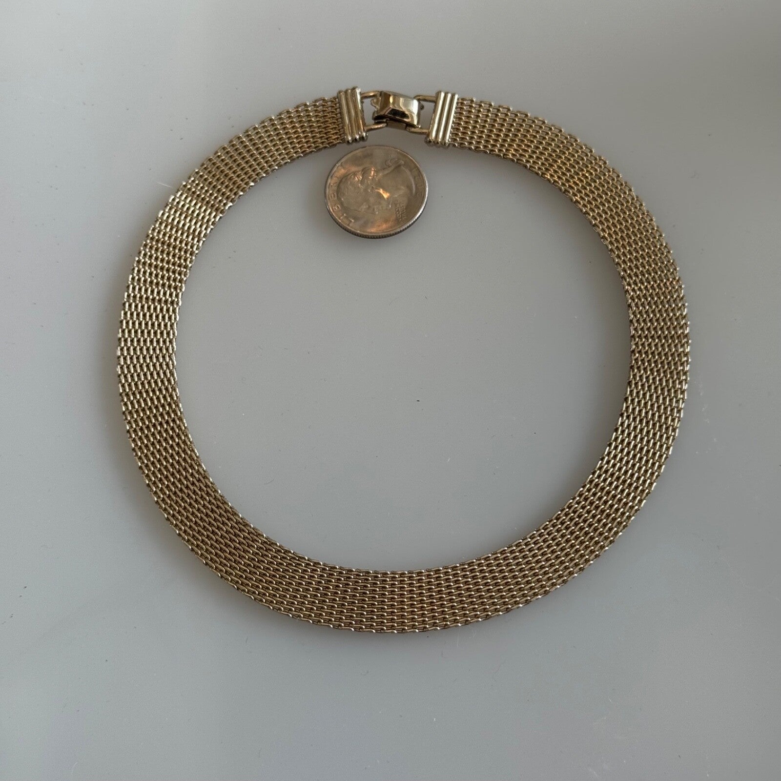 1950s CORO Goldtone Mesh Necklace Choker