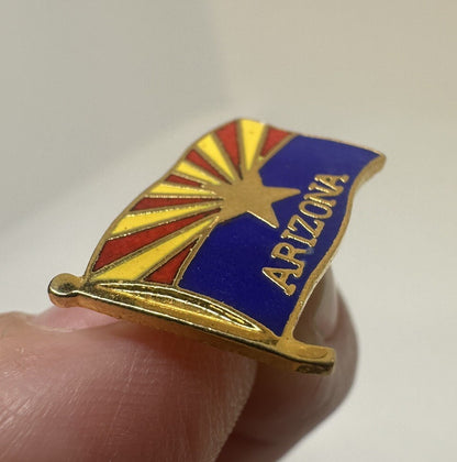 Arizona State Flag Souvenir CollectibleEnamel Lapel Hat Pin Single Clutch Back