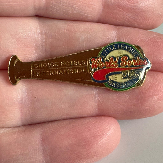 2007 Choice Hotels International Little League World Series Lapel Pin Bat