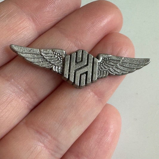 Vintage Huntington Airplane Wings Lapel Pin RARE