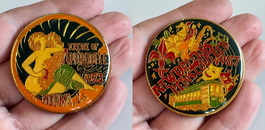 Vintage 1983 Krewe of Aphrodite Houma LA Mardi Gras Doubloon Medallion Coin