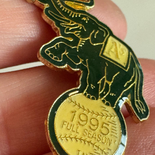 Oakland Athletics 1995 Full Season Pin – Elephant on Baseball Logo
