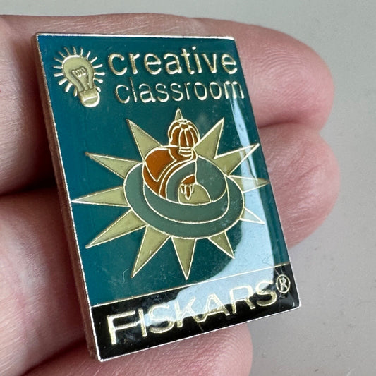 Fiskars Creative Classroom Pin – Educational Craft Brand Emblem Quilting Sewing