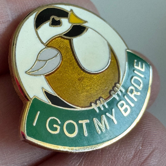 I Got My Birdie Golf Achievement Enamel Pin
