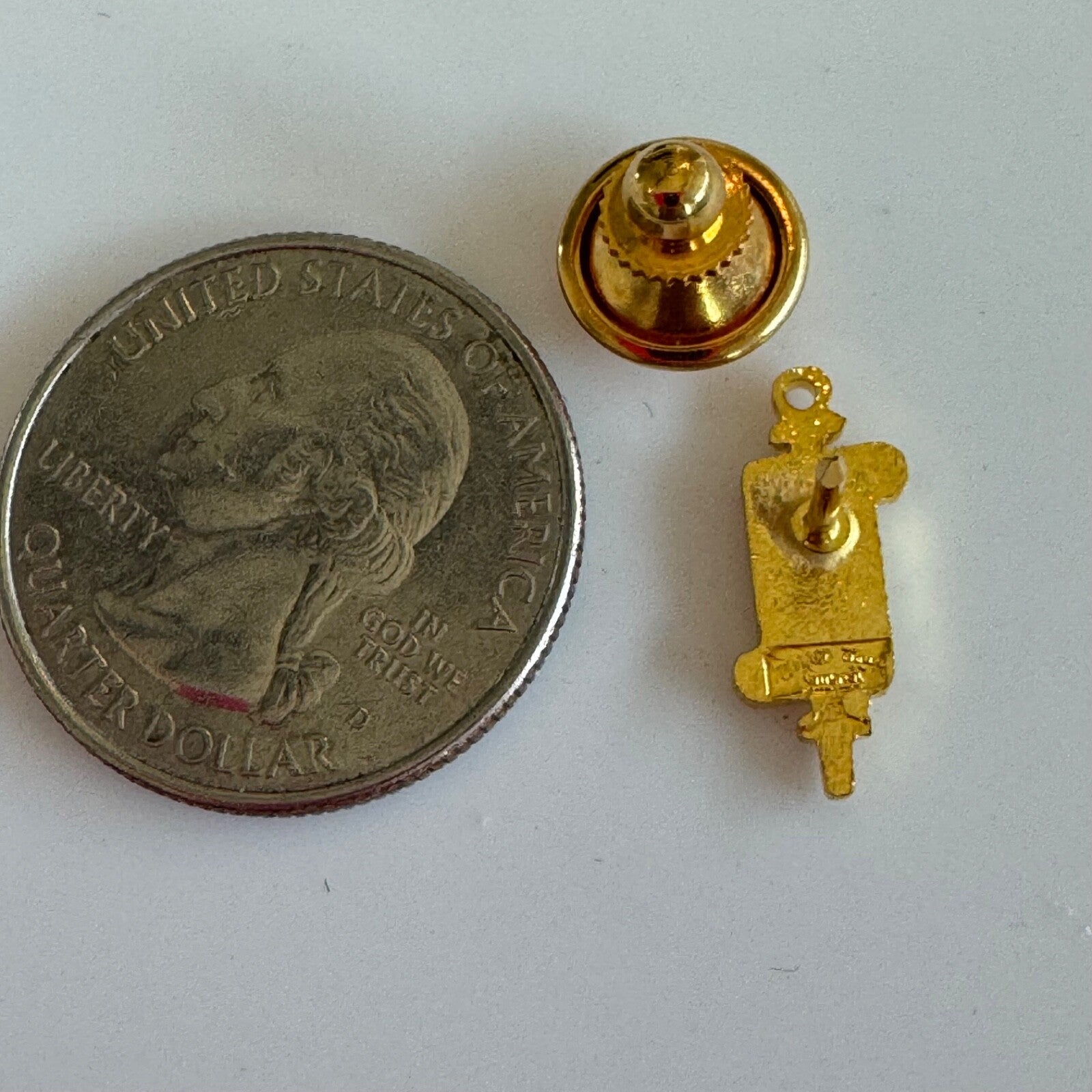 Phi Eta Sigma Key Tie Tack Pin Freshman Honor Society Gold & Black Colors