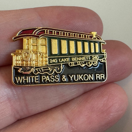 Vintage White Pass & Yukon RR 240 Lake Bennett Lapel Pin Railroad Lapel Pin