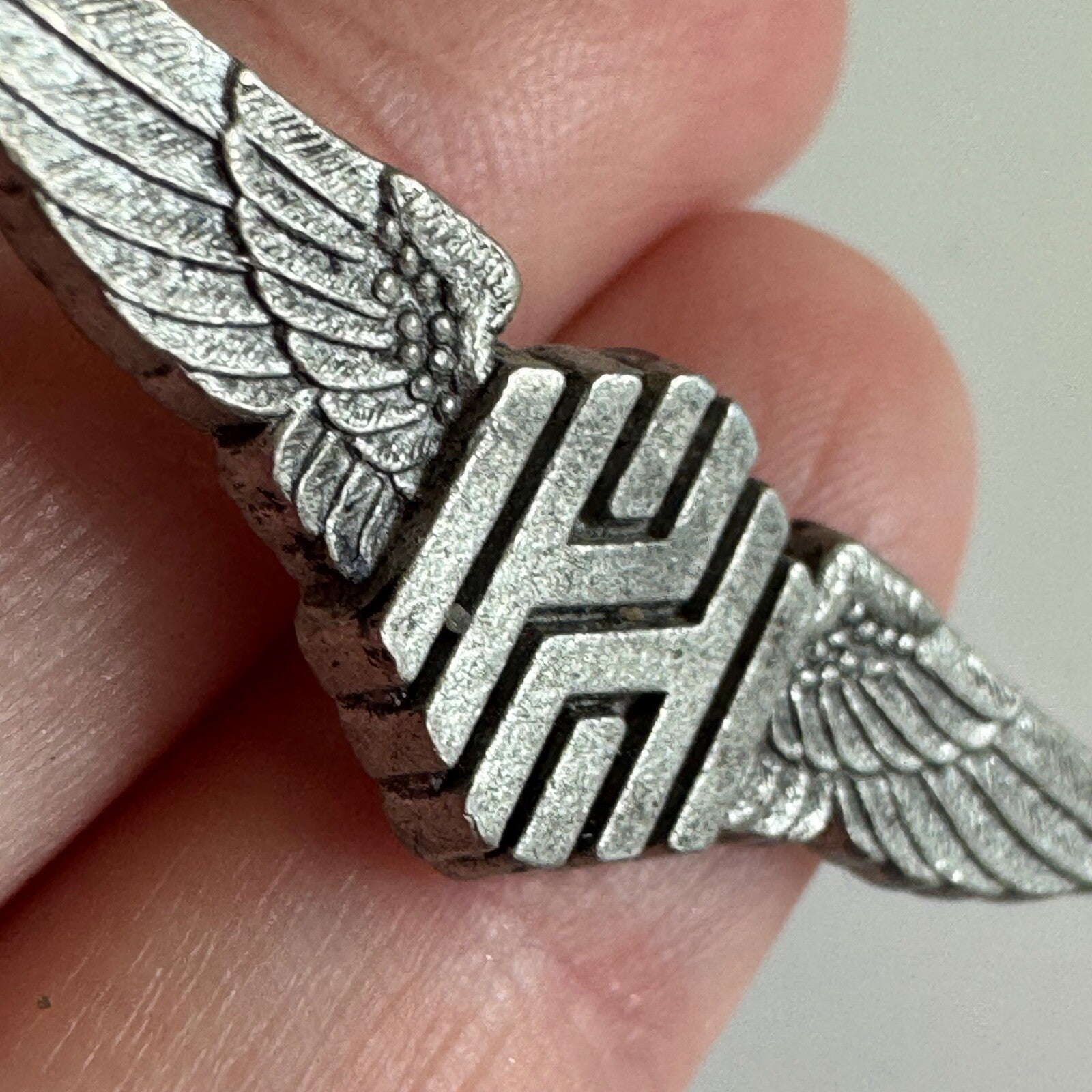 Vintage Huntington Airplane Wings Lapel Pin RARE