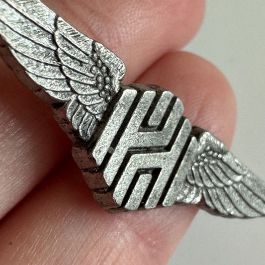 Vintage Huntington Airplane Wings Lapel Pin RARE