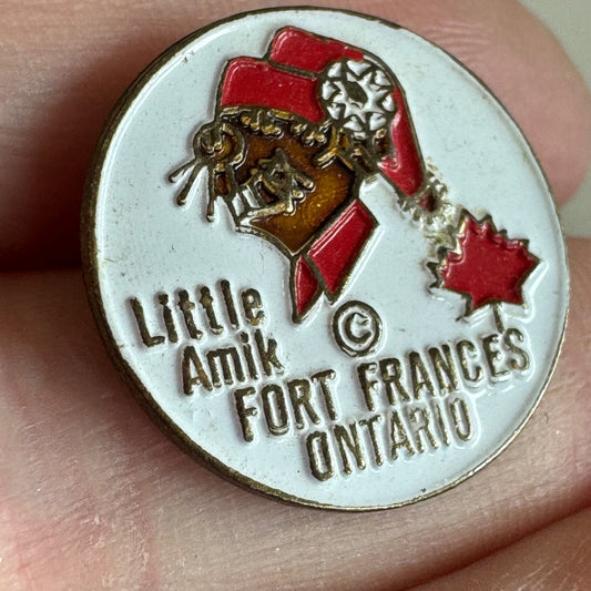 Vintage Little Amik Fort Frances Ontario Pin – Canadian Souvenir