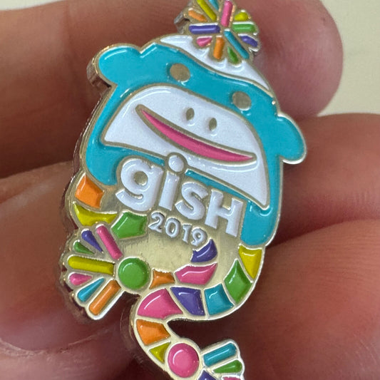 2019 Gish Lapel Pin Sock Monkey Colorful