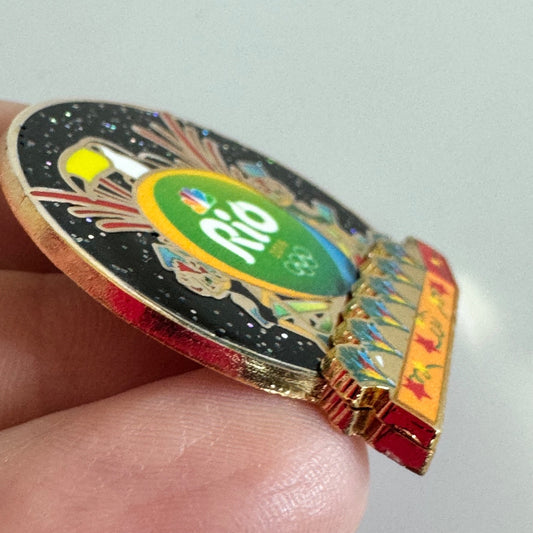 2016 Rio Olympics NBC Toucan Carnival Enamel Trading Pin Badge Brazil Games