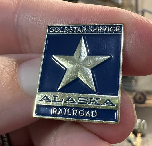 Alaska Railroad Goldstar Service Lapel Hat Jacket Pin