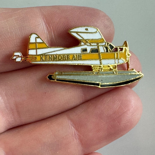 Vintage Kenmore Air Sea Plane Lapel Pin Lake Washington Enamel Souvenir Seattle