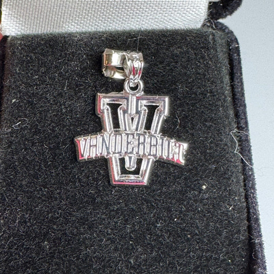 New in Box Vanderbilt University Sterling Silver Pendant Charm Commodores