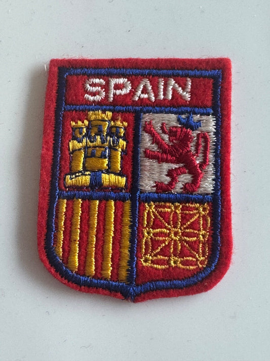 Spain Crest Embroidered Patch – Vintage European Travel Souvenir