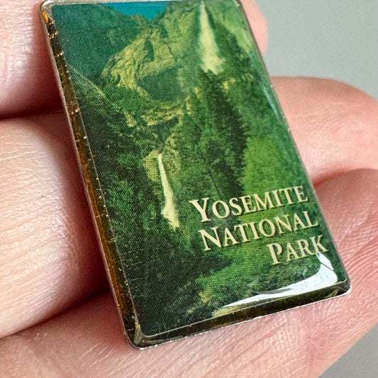 Vtg Yosemite National Park Waterfall Scenic Pin Yosemite Falls Photo Realistic