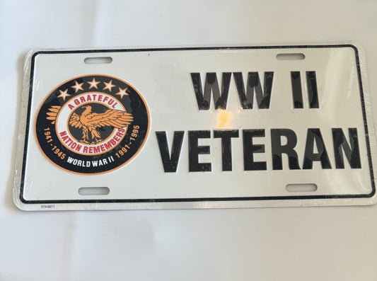 New Old Stock World War 2 II Veteran Vet Ruptured Duck License Plate Sign