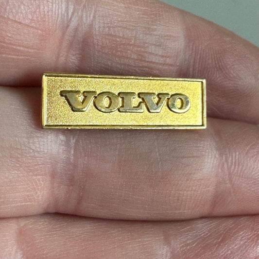 Vintage Volvo Gold Tone Logo Enamel Automotive Lapel Pin Tie Tack