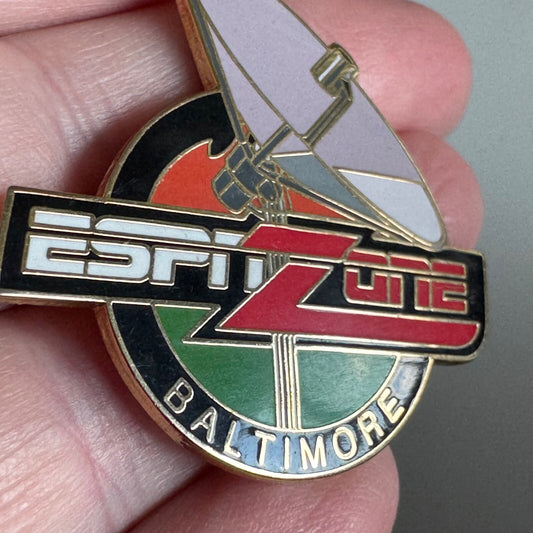 Vintage ESPN Zone Baltimore Lapel Pin Maryland ESPNZone Satellite Dish