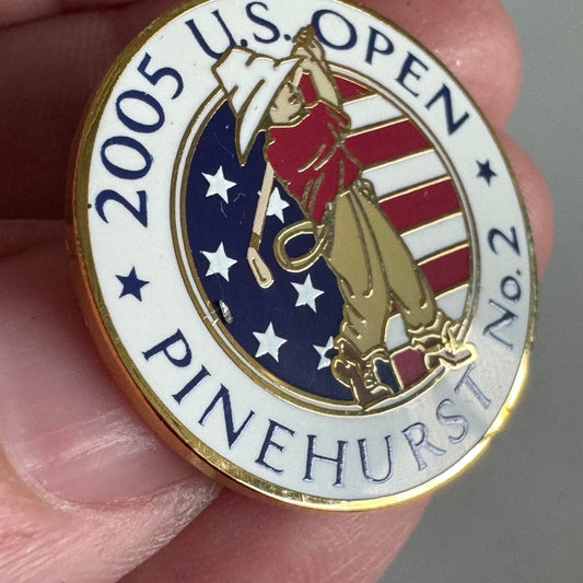 2005 U.S. Open Pinehurst No. 2 Golf Pin – Patriotic Golfer Design