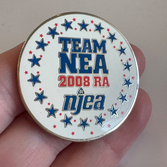 2008 NJEA Team NEA Union Lapel Pin 