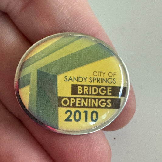 2010 City of Sandy Springs Bridge Openings Lapel Pin Georgia