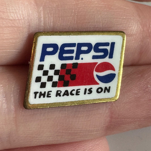 Vintage Pepsi The Race is On Lapel Pin 