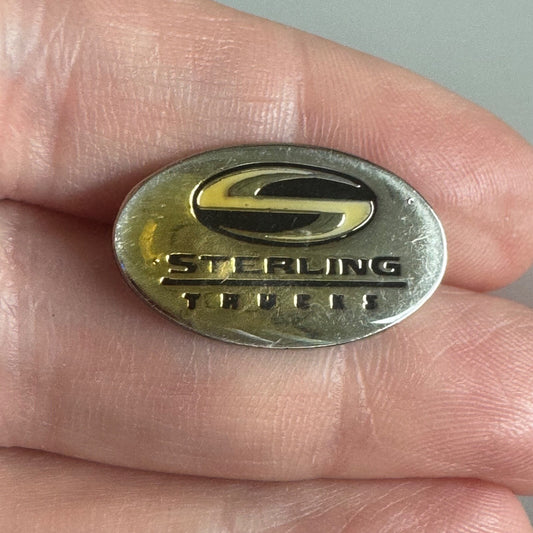 Sterling Trucks Logo Lapel Pin – Oval Design in Gold & Black