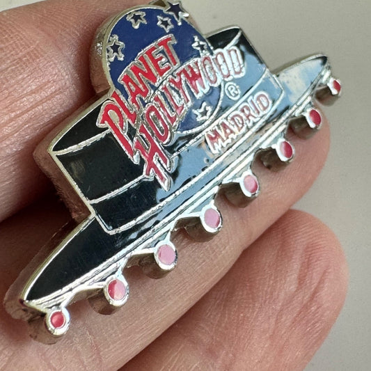 Planet Hollywood Madrid Black Sombrero Hat Collector Enamel Lapel Pin Flamenco
