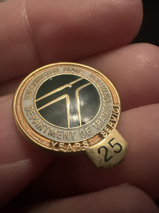 Washington State Department of Transportation 25 Years Service Lapel Pin Award