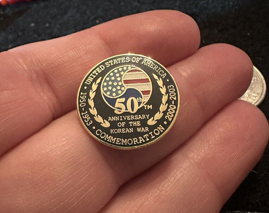 50TH ANNIVERSARY - Korean War -USA  Commemoration Lapel Hat Pin 1950-2003