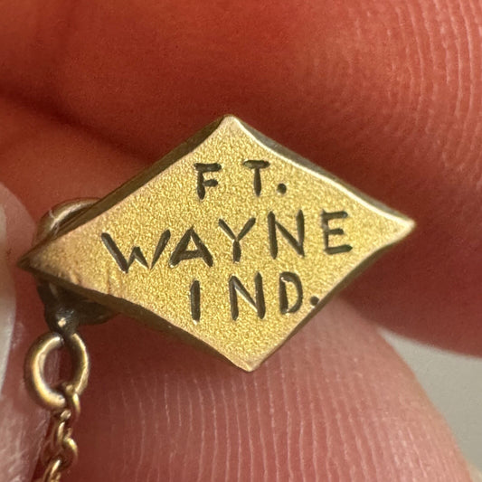 Antique 1923 Fort Wayne Indiana Chain Pin High School College Souvenir Ft.