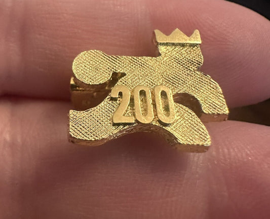 Vintage Brunswick Bowler Man Bowling 200 Club Gold Tone Lapel Pin