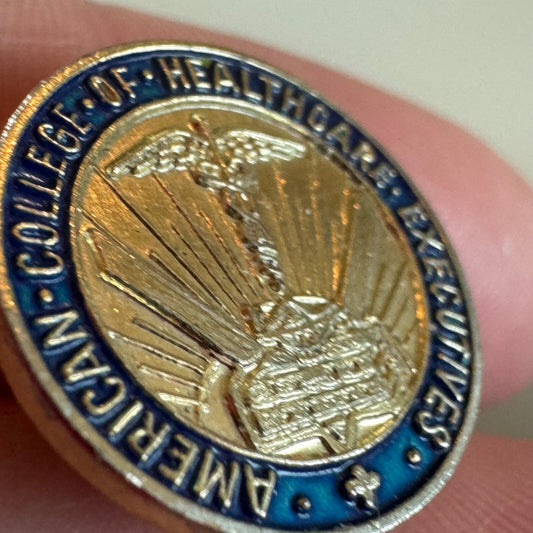 Vintage American College of Healthcare Executives Lapel Pin Tie Tack