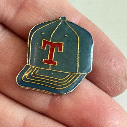 Texas Rangers Red “T” Blue Baseball Cap Enamel Lapel Hat Pin MLB