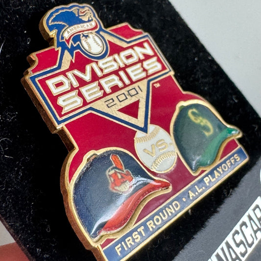 2001 AL Division Series Pin – Indians vs Mariners MLB Playoffs Badge