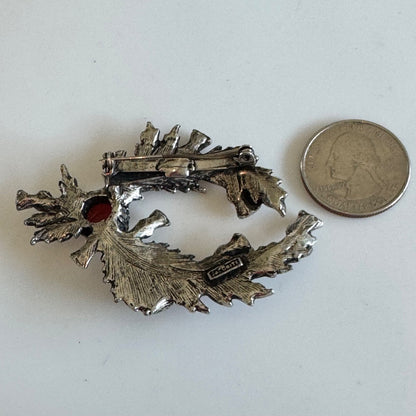 Vintage Jacobite Scottish Thistle Wreath Brooch – Multi-Stone Clan Style Pin